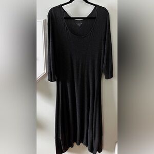 Eileen Fisher Gray Midi Bubble Dress Large